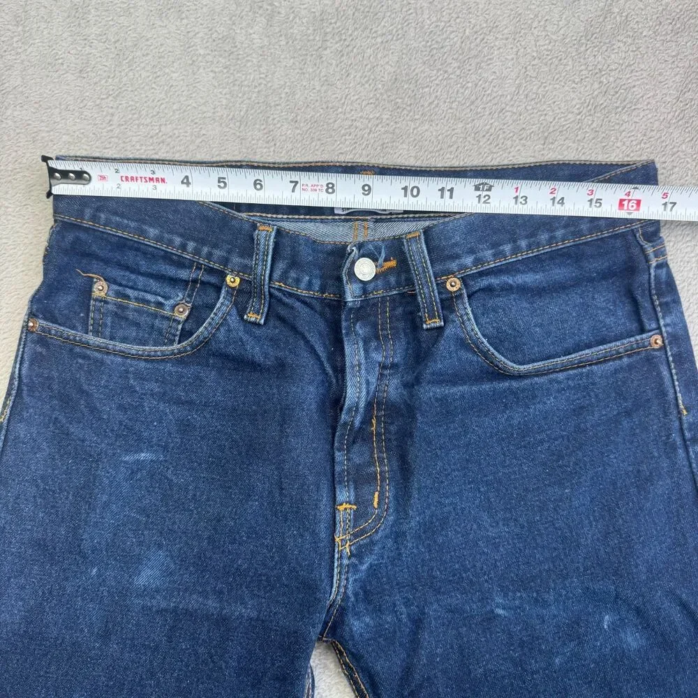 Levi's 501 Original Jeans Mens 32x32 Blue Denim Stretch Straight Leg Button-Fly